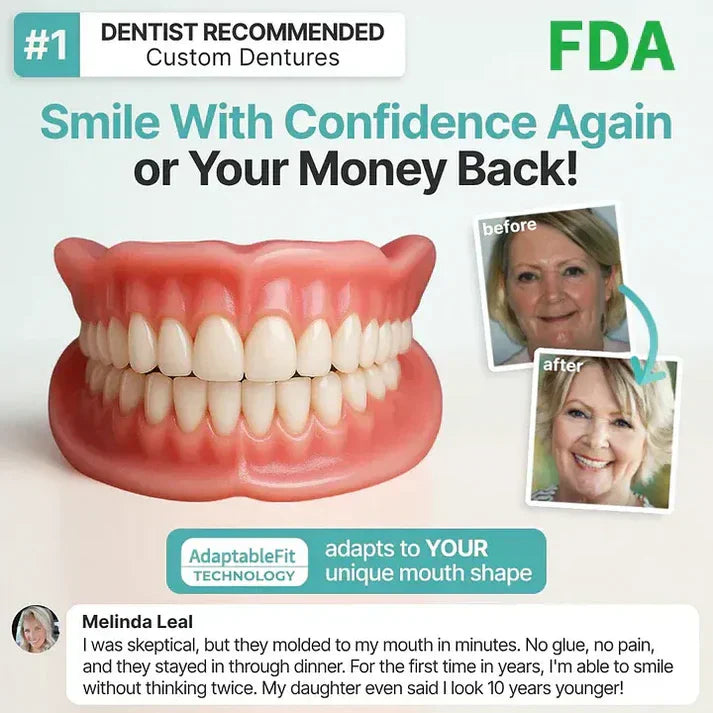 ⏰Yagoo™ Medical Full Denture with Strong Suctiond🦷Obtain American Dental Association (ADA) Certification