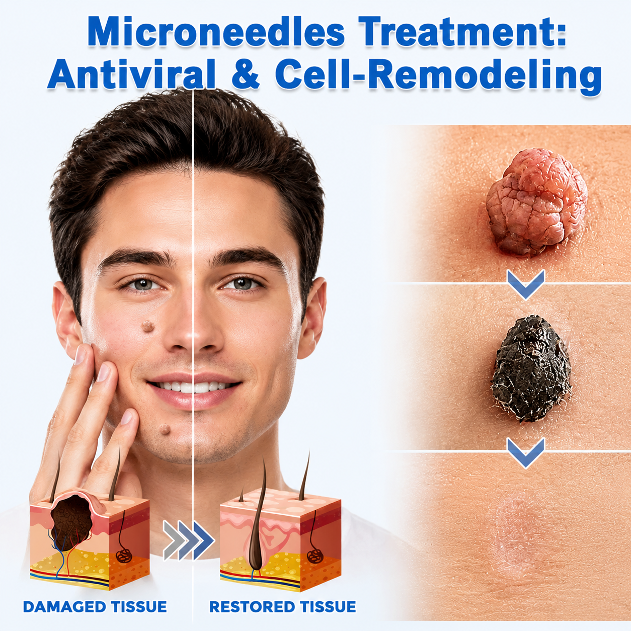 ✨Lumivo®2-in-1 Microneedle & Hydrocolloid Patch🍀| Removes Raised Moles, Acne, Flat Warts & Skin Tags | Helps Improve Wrinkles, Scars & Blemishes | Invisible Patches for Face & Body