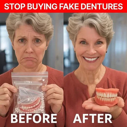 Ends Today: 60% OFF! ⏰pryxo™ Medical Full Denture with Strong Suctiond Custom-Fit Full Functional Dentures🦷Obtain American Dental Association (ADA) Certification