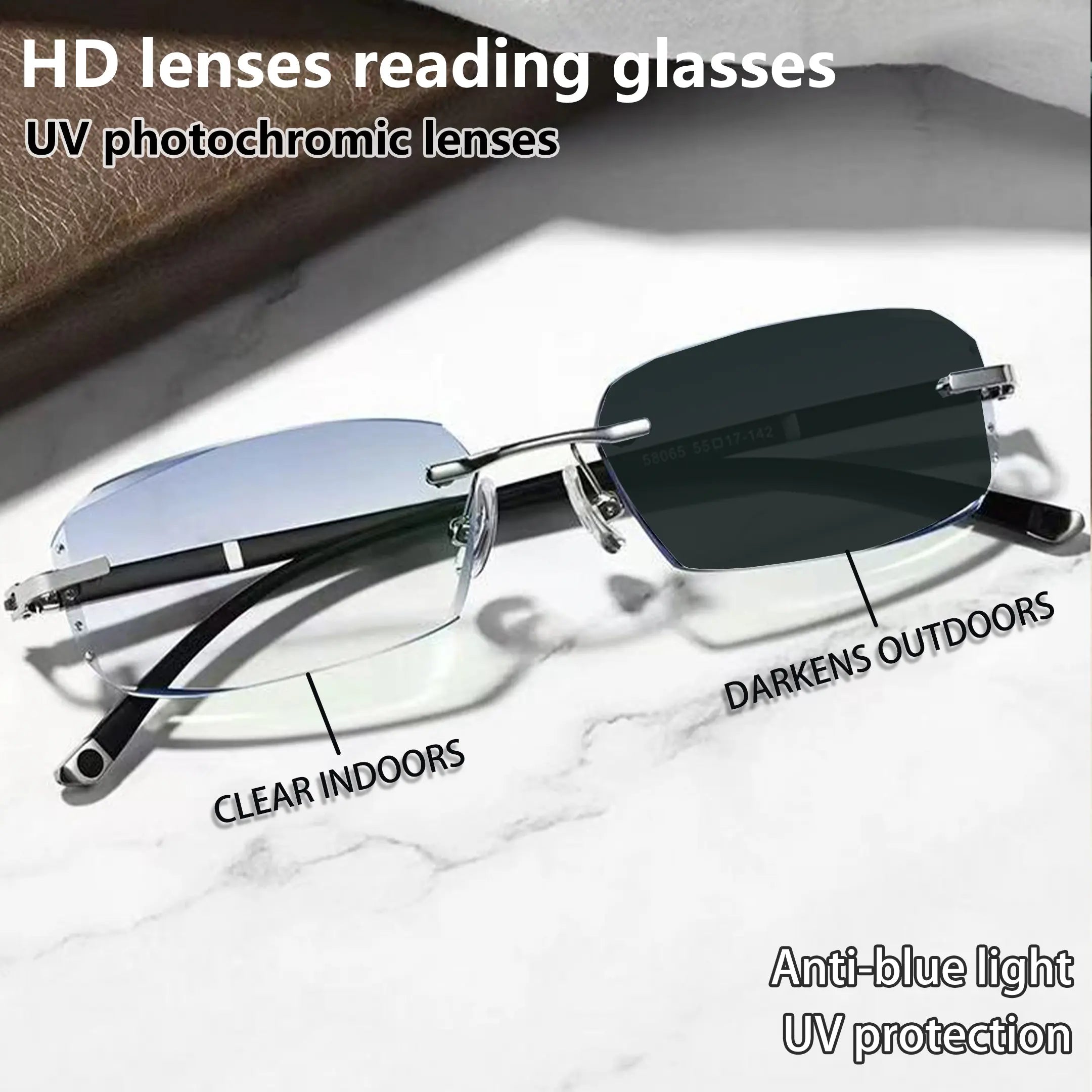 Rimless Fashion Reading Glasses