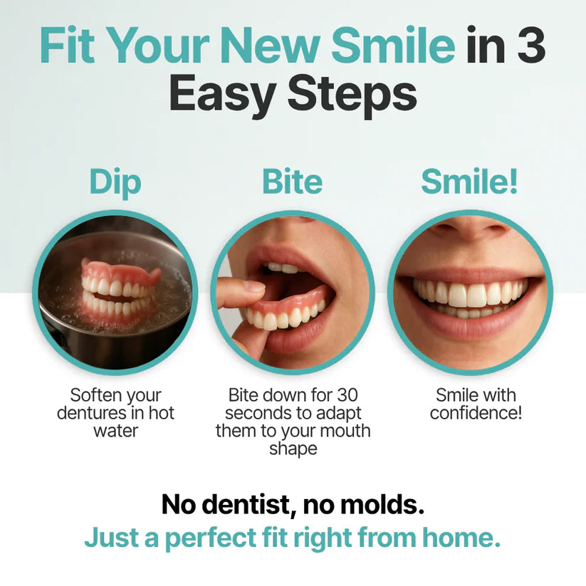 Ends Today: 60% OFF! ⏰pryxo™ Medical Full Denture with Strong Suctiond Custom-Fit Full Functional Dentures🦷Obtain American Dental Association (ADA) Certification