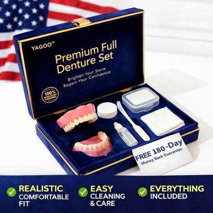 ⏰Yagoo™ Medical Full Denture with Strong Suctiond🦷Obtain American Dental Association (ADA) Certification
