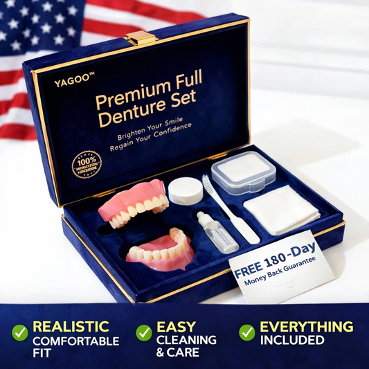Limited-Time Sale Ends Easter! ⏰Yagoo™ Medical Full Denture with Strong Suctiond🦷Obtain American Dental Association (ADA) Certification